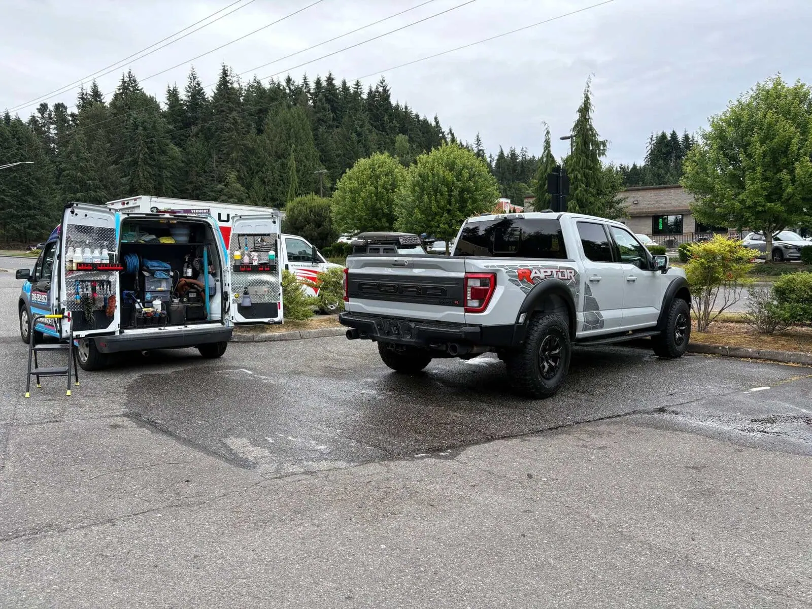 Exterior wash and wax on a truck in Seattle